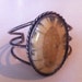 RESERVED FOR BETH- Vintage Native American Fossil Walrus Tusk Sterling Silver Gorgeous Cuff Bracelet
