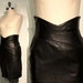 1980s Vintage LEATHER Skirt // BODY CON // High Waisted