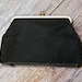 Vintage 1950s Change Purse Black Pouch