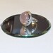 Handmade Size4 ROSE QUARTZ RING Set in Sterling 3/4" Round Stone