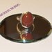 Handmade Size 9.5 CARNELIAN RING Set in Sterling 3/4" x 5/8" Oval Stone in Setting