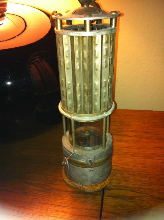 Antique WOLF SAFETY LAMP Co American Mining Safety by UniqueStash