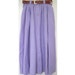 1980s Lilac Buttoned Down Midi Skirt with Tan Belt Size 12 UK, 8 US, 40 EU