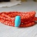 Orange Turquoise Bracelet/Necklace/Anklet