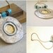 Retro Pendant Necklace, Rustic gold and silver tone round pendant, Boho chic Necklace