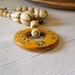 Boho Wood Necklace, Vintage 70s wood beads Necklace