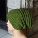knit hat slouchy beanie women men spirals Hand Knitt Hat Beanien Slouchy Hat Large for Men and Women GREEN Oversized Hat - Chunky knit hat