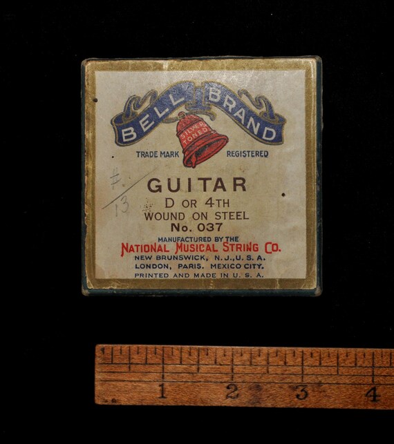 Vintage guitar strings D 4th string. National instrument