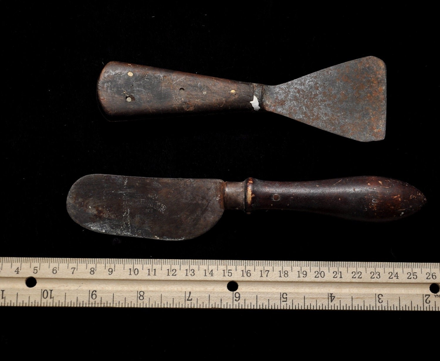 Antique putty knife and spatula