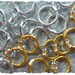 Ringlets "Silver & Gold" stitch markers, ring markers, knitting markers, snag free, dangle free