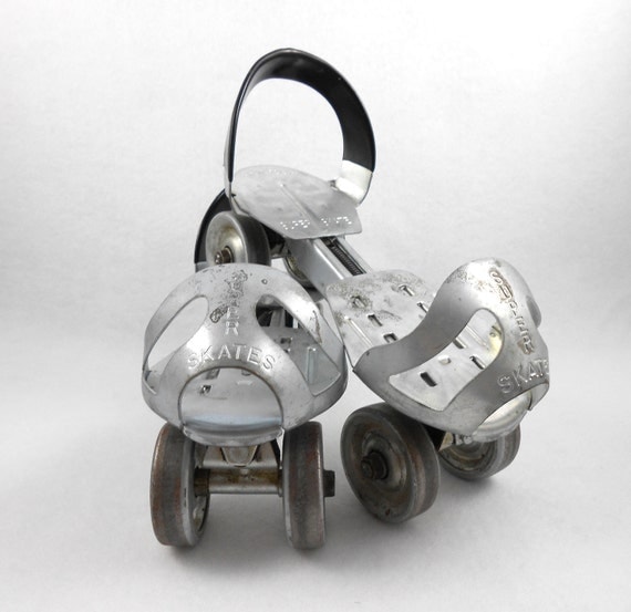 Vintage Roller Skates Super Skates Stevens 1960s Metal Slip On