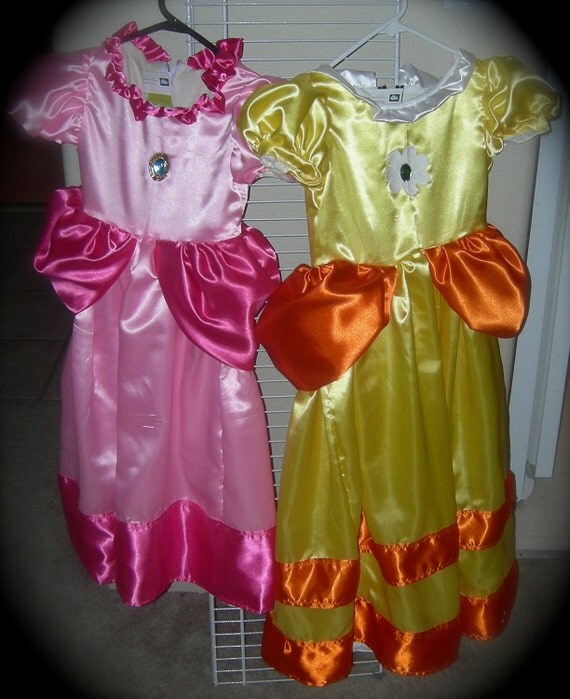 Toddler Super Mario Brothers Princess Daisy Dress Up Dress