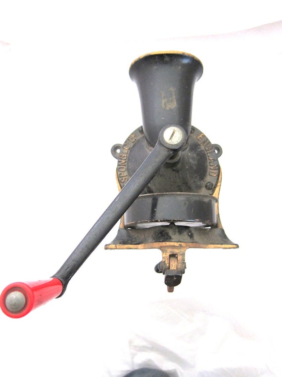 vintage spong coffee grinder no 3 cast iron