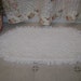 Wedding Ring Chenille - White Ruffled Rug, Bath Mat, Area Rug, 20" x 36" Shabby Cottage Chic 'Scatter Rug'
