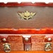 Vintage Wood Jewelry Box S.SPER BIJOU, Medieval Style