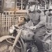 Vintage Soviet army photo, soldier on motorcycle