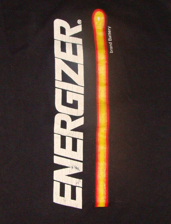 Vintage 80s Energizer Battery Black Tank Shirt