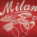Vintage 80s MILAN MICHIGAN Basketball Red T shirt