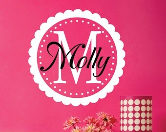 Custom Name Decal // Nursery Wall Decal // Monogram Decal // Girls Name Wall Decal // Nursery Decor