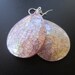 Lilac Shell Earrings. Mother Of Pearl Shell - Lilac Purple Earrings