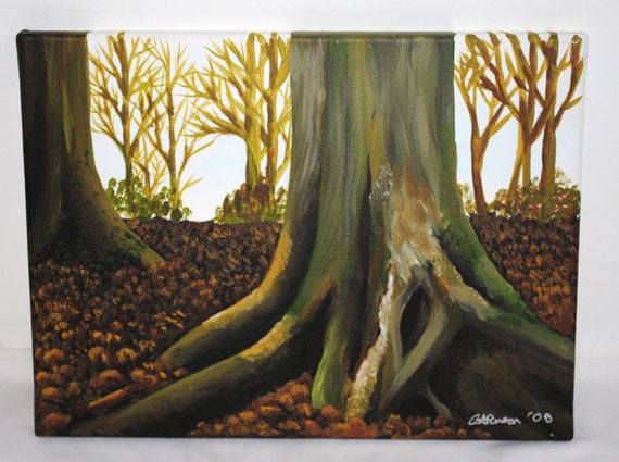 Woodland Painting 30x40cm Box Canvas   Il 570xN.319541212 