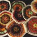 7 Crocheted Hexagons - An Unfinished Project or Pot Holders