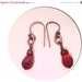 BOGO-Red Briolette Crystal and Copper Wire Wrapped Earrings