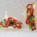 English Kebab Stud earrings. Polymer Clay.