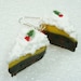 Christmas cake earrings. Polymer clay.