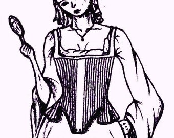 Renaissance Corset Pattern: Quilted Pair of Bodies Multi Sized Sewing Pattern, by the MantuaMaker. 1500-4