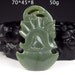 Chinese Hetian carved Jade Pendant w Ruyi & Axe