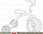 Tricycle Clip Art Black And White