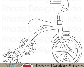 Tricycle Clip Art Black And White