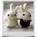 Hand Needle Felted Wedding Cake Topper - Love Bunnies ( made to order)