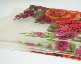 Beautiful VINTAGE SHAWL from Russia, use it for fashion creations, home decor, wear it...