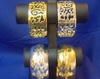 Set of 9 Metal & Plastic Bracelets in Blanks/Filigree Crafts