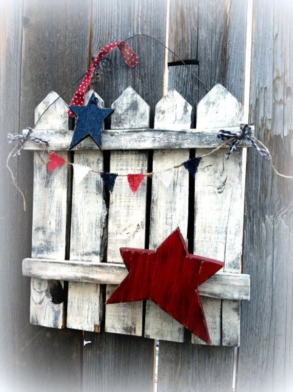 Items similar to Rustic Reclaimed Wood Picket Fence Door ...