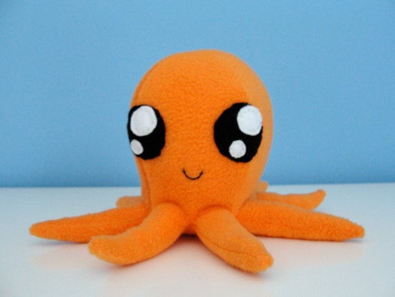 orange octopus teddy