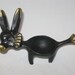 Walter Bosse Donkey w/ Austria Label - Vtg Original Cast Brass Egg Cup Holder Figurine - Hagenauer Era