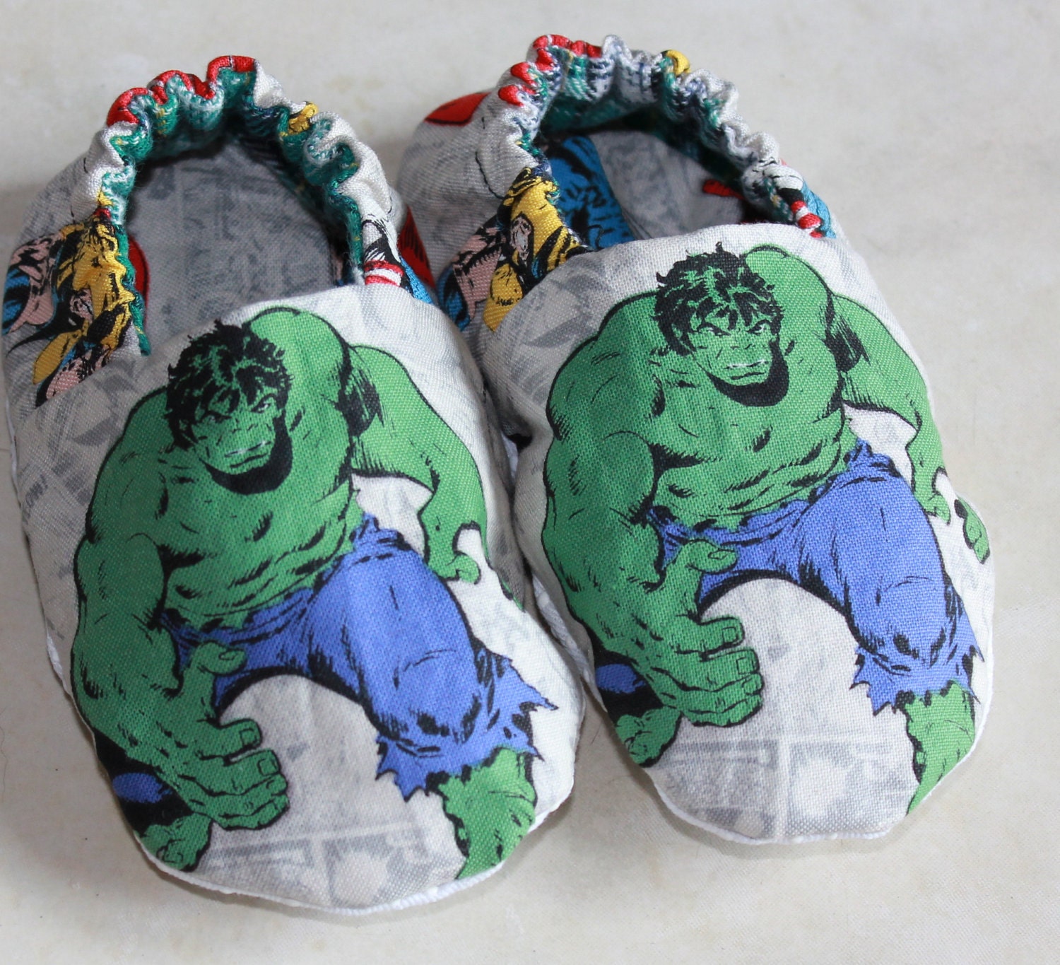 Hulk Slippers with Nonskid Sole made with Incredible Hulk