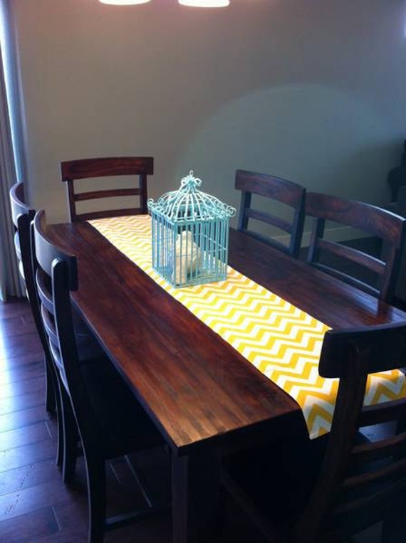 Items similar to Table Runner Yellow Table Runners Yellow Chevron