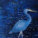 Great Heron Painting Seascape Painting Crane Painting Florida Painting Wild Life Painting Original Painting