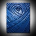 Blue Painting Indigo Royal Navy Blue - Healing Sapphire Creation - 11x14 High Quality Original Textural Sculptural Impasto Modern Fine Art