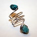 Fancy Silver and Turquoise Ear Cuff