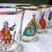Four French vintage Shot Glasses bar glasses France glass glasses French drinking glasses