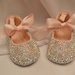 Pink Baby Rhinestone Shoes Swarovski Crystal leather shoe