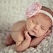 Baby Girl Headband..Baby Headband...pink ranunculus flower on soft matching stretch headband - all sizes