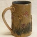 ceramic garden coffee mug 16oz stoneware 16A069
