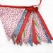 Christmas Red Retro Candy Cane Flag Bunting - Xmas hanging, Party Banner Decoration . RETRO STYLE
