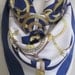 Vintage Hermès Scarf Eperon d'Or by Henri d'Origny 1974 Blue, White, Gold Classic Equestrian Timeless